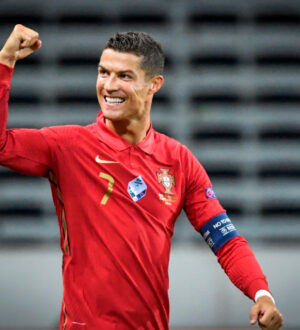 Cristiano Ronaldo Celebrates His 100th International Goal